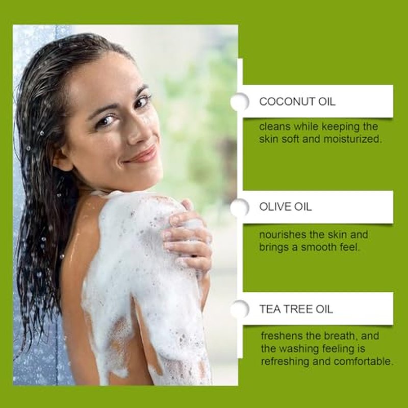 Antifungal Relief Soap Bar, New Tea Tree Oil Soap, Natural Foot & Body Soaps for Skin,Addresses Foot Discomfort,Cleans Pores,Gently Exfoliating Bar Soap for Men & Women,100g/3.52oz (2, 3.5Oz)