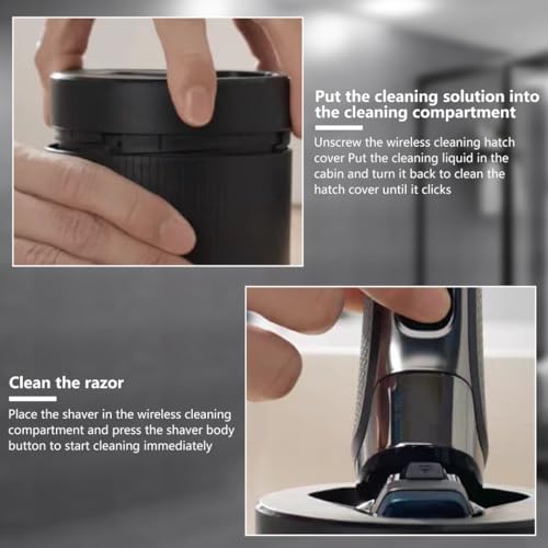 Upgraded Quick Clean Pod Replacement for Philips Norelco Shaver Model S7887/82 Simple to Use with Using APP