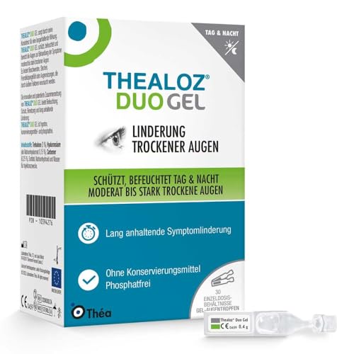 Thealoz Duo Gel - Befeuchtung, Benetzung und Schutz trockener Augen, 30 pcs. Single-dose pipettes