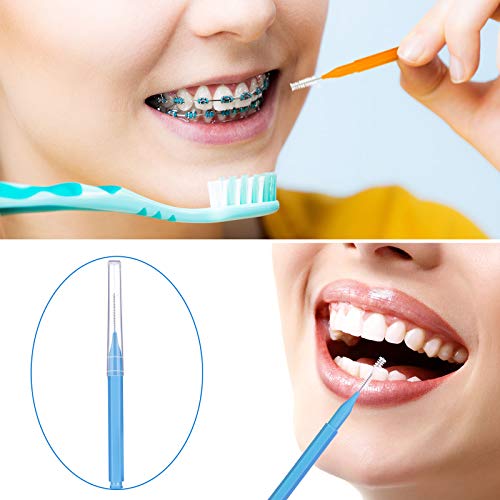 Dental Interdental Brush Toothpicks Pack of 300 - Bright Colors, Multiple Sizes