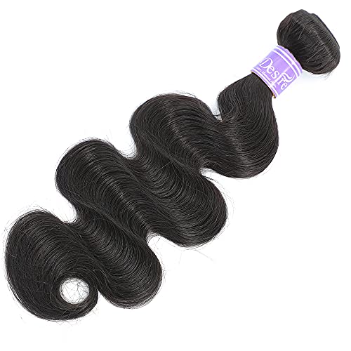 16A Brazilian Virgin Hair Body Wave 16in 1 Bundle — Unprocessed 100% Human Hair Extension (1B Natural Black)