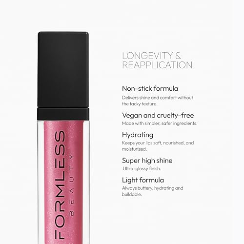 Manifest Lip Gloss Plum-Mauve Glitter Hydrating & Cruelty-Free