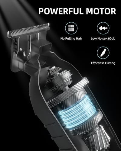 Cordless Hair & Beard Trimmer with Stainless Steel Blades, USB-C Rechargeable, Professional Grooming Kit