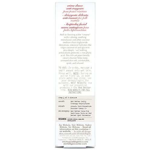 VMV Hypoallergenics Red Better Deeply Soothing Cleansing Cream, 4.06 Fl Oz