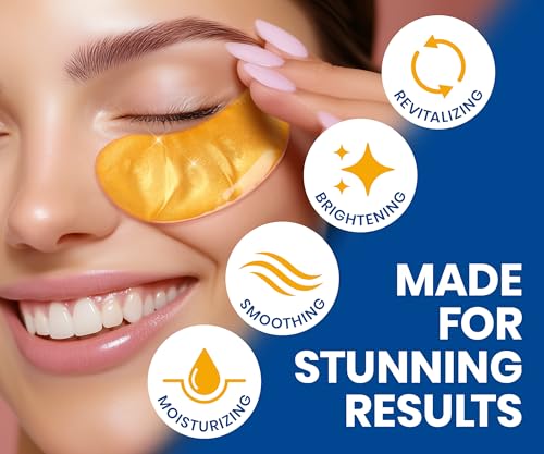 Stylia 24K Gold Under Eye Patches for Dark Circles & Puffiness (30 Pairs)
