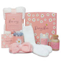 DaisyBee(7PC) Birthday Gift Hamper for Women, Get Well Soon Gift Set, Self Care Gifts for Girls with Cozy Blanket, Bow Headband, Aroma Candle, Tumbler, Mothers Day Gifts, Relaxation Care Package Set