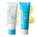 SKINN AM/PM Face Wash Set - Green Tea Mint & Olive Enzyme Cleanser - Dual Cleansing Bundle