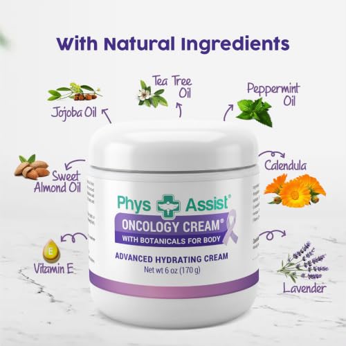 PhysAssist Oncology Cream for Chemo & Radiation Skin Relief - 6oz Jar - Sensitive & Non-Irritating