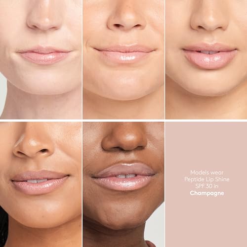 Peptide Lip Shine SPF 30 - Champagne - Hydrating Lip Gloss with Plumping Benefits
