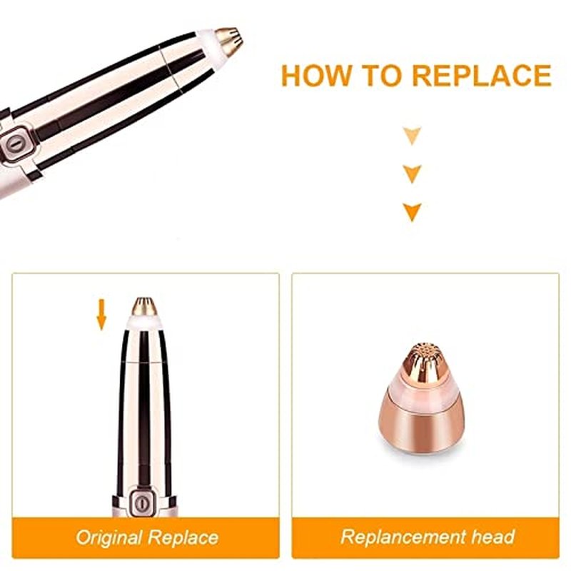 Eyebrow Hair Remover replacement heads for Finishing Touch Flawless Brows Eyebrow Hair Remover,Painless Blades with Cleaning Brush - As Seen on TV (flawless eyebrow replacement heads, 6 pack)