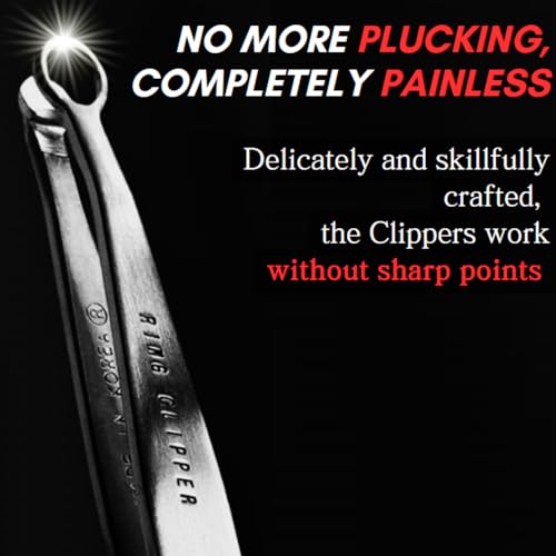 [Made in Korea] Hand-Made Nose Hair Trimmer - Nasal Clippers, Eyebrow Scissors, Nose Hair Trimmer for Men & Women, Nose Hair Clippers, 304-Grade Stainless Steel, Nose Hair Scissors (Brown)
