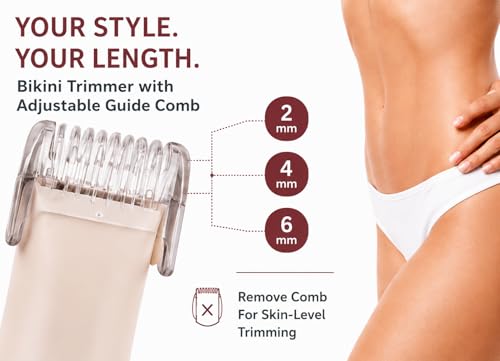 Beige Remington Body & Bikini Trimmer Kit - Waterproof Cordless Shaver for Women