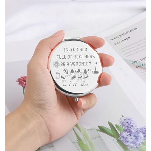 WSNANG Belcher Family Travel Compact Pocket Makeup Mirror Belcher and Linda Fans Gift TV Show Merchandise for Women(Burgers Mirror-Steel)