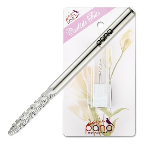 Pana 3/32" Under Nail Cleaner Safety Nail Carbide Bit - for Electric Dremel Drill Machine (Coarse, Silver)