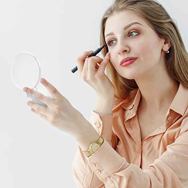 72 Pcs Compact Mirror Bulk Portable Round Makeup Mirror Mini Foldable for Purse Women Travel Daily Use Mother¡®s Day Gifts (White)