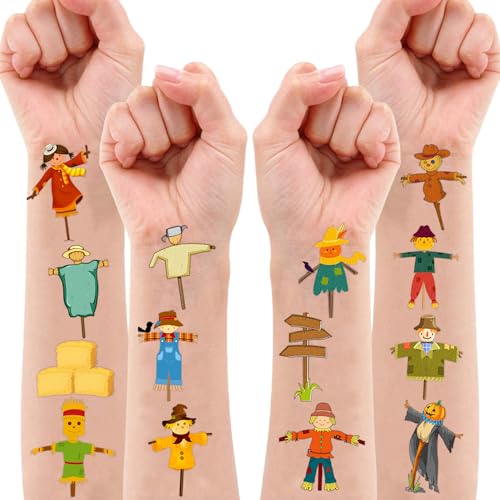 36PCS Back to school Party Favors - 24PCS Pre-Cut Temporary Tattoos & 12PCS Stamps - Ideal Welcome First Day Of School Themed Birthday Card Decorations Supplies Goodie Bag Kids Gifts Classroom Rewards