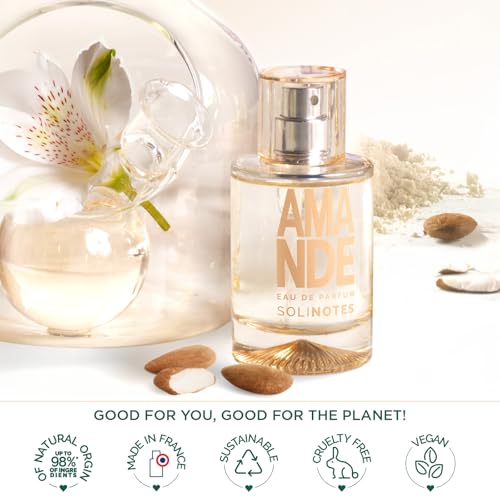 Solinotes Almond Perfume for Women & Men 1.7 Fl Oz - Delicate Floral Gourmand Scent