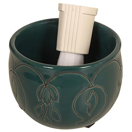 3x4 Inch Shaving Bowl for Men, Handmade Pottery Ceramic Shaving Soap & Cream Bowl ? Portable Shaving Mug for Dad & Grandpa by ABHANDICRAFTS (AB-SBOWL-006)