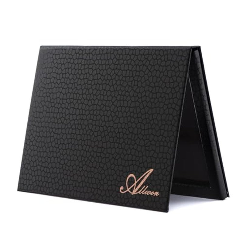 Allwon Magnetic Palette Empty Makeup Palette with Mirror for Eyeshadow Lipstick Blush Powder (Black)