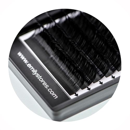 Eyelash Extensions 0.25mm Thickness D Curl Length 9mm Natural-Looking Individual Volume Eyelashes For Lash Extensions(0.25,D,9mm)