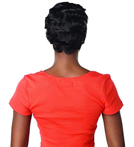 Sensationnel Dashly Full Wigs Unit 1 Short Finger Wavy Synthetic Hair - Dark Brown