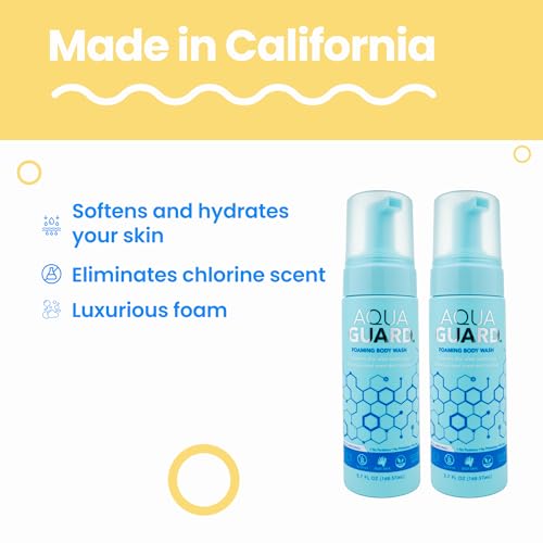 Aqua Guard After-Swim Foaming Body Wash 2-Pack - Neutralizes Chlorine & Hydrates Skin