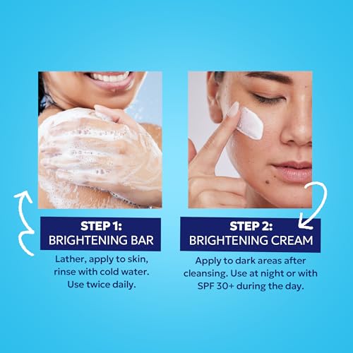 Dermisa Skin Brightening Kit with Kojic Acid, Arbutin and Licorice, Includes Brightening Bar (3oz) and Cream (1.5oz), Dark Spot Remover and Even Tone Treatment for Face and Body