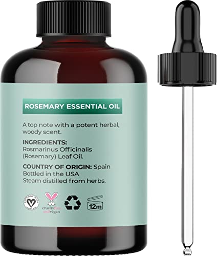 Peppermint & Rosemary Hair Growth Oil Set - Nourishing Hair Treatment Oils 4 Fl Oz