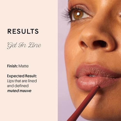 Winky Lux Meow Demi Matte Lip Liner Pencil - Muted Mauve Lipliner, Waterproof Long Lasting Formula, Creamy Retractable Tip For Precision & Nourishment, Matte Finish