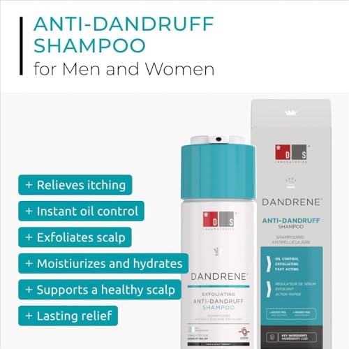 Dandrene Dandruff Shampoo for Flaky Scalp - 205mL, Sulfate Free, Color Safe, Dandrene Shampoo 1 Pack