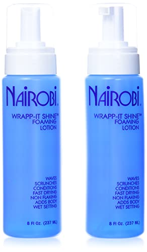 Nairobi Wrapp-it Shine Foaming Lotion 16 Fl Oz - Fast Drying Hair Styling Lotion