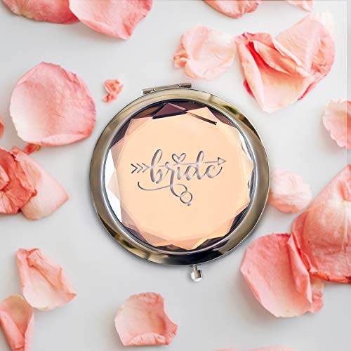Set of 8 Small Mirror Pocket Bride Tribe Gifts Bachelorette Bridesmaid Gift Favors, I Do Crew