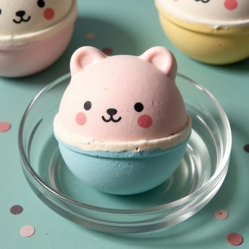 Kids Bath Bomb Set with Natural Essential Oils - 9 Pack Bubble Fizzy for Boys & Girls