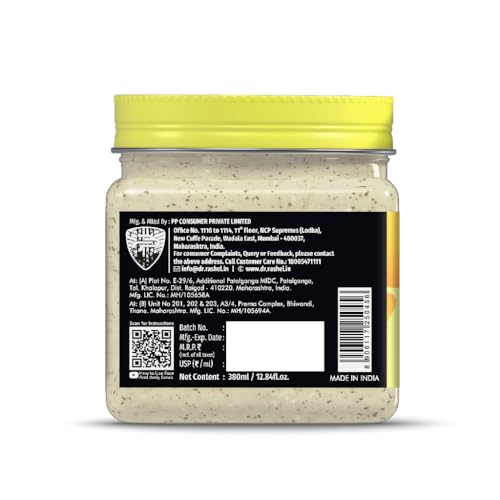 DR.RASHEL De-Tan Face & Body Scrub 12.84?Fl?Oz Exfoliating Face Wash with Natural Extracts for Tan Removal, Blackhead Remover & Oil Control Cleanser ? Suitable for Most Skin Types - 380ml