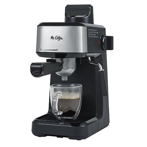 Mr. Coffee 4-Shot Steam Espresso & Cappuccino Maker Without Glass Carafe