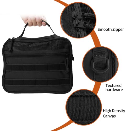 Men's Travel Toiletry Bag with Hanging Hook - Black, 3-Layer Organizer