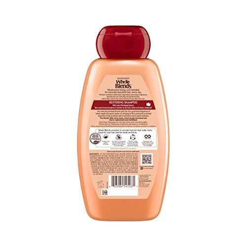 Garnier Whole Blends - Maple Remedy - Paraben Free Vegan Formula - Shampoo & Conditioner Set - Net Wt. 12.5 FL OZ (370 mL) Per Bottle - One Set