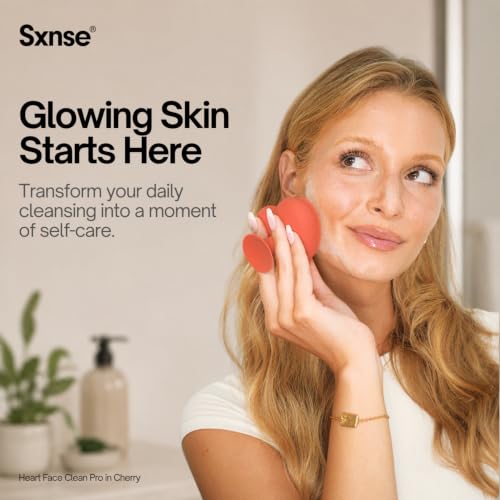SXNSE Forest Electric Silicone Face Scrubber - USB-C Rechargeable, 3 Speeds Waterproof Facial Cleansing Brush for Men & Women