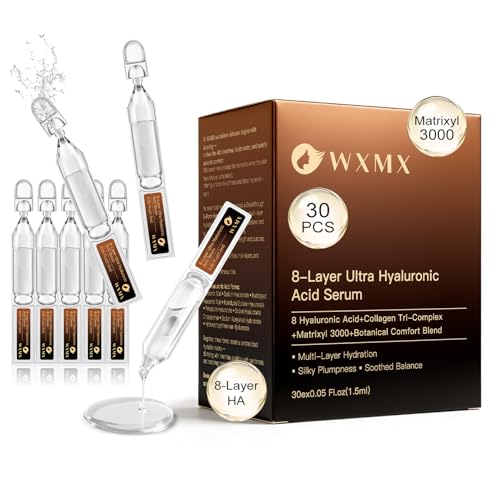 Ultra Hyaluronic Acid Serum With 8 HA Forms + Matrixyl 3000, Collagen Tri - Complex & Peptide, Multi - Layer Hydration Anti-Aging Serum, Hyaluronic Acid Serum for Face (0.05 Fl Oz (Pack of 30))