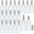20 Pack 3.4 oz Glass Spray Bottles - Reusable Perfume & Water Sprays, Silver