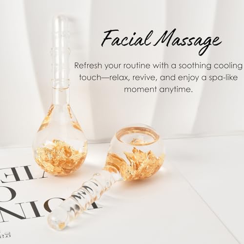 Lazzybeauty Ice Globes Facial Massage Tools, Cryo Cooling Ball for Face & Eye Relief, Beauty Spa Tool for Relaxing and Refreshing Skincare Routine
