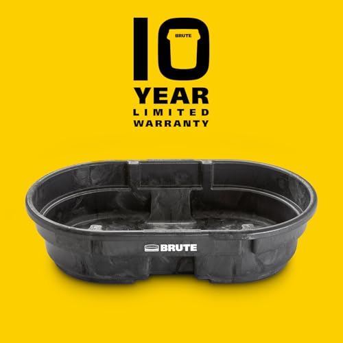 50-Gallon Rubbermaid Commercial Stock Tank - Heavy Duty Livestock Water Trough