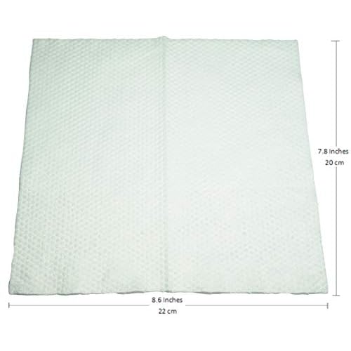 Natural Disposable Facial Towel (2 Pack) - 100% Soft Terry Cloth Fabric Soft Face Towel - Makeup Remover Tissues - Professional Everyday Comfort Facial (80 Pcs/Pack)