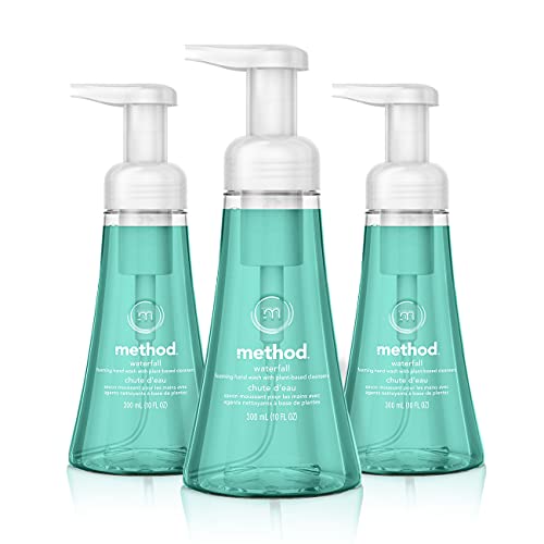 Method Foaming Hand Soap, Sweet Water, Biodegradable Formula, 10 fl oz (Pack of 3) & Foaming Hand Soap, Waterfall, Biodegradable Formula, 10 fl oz (Pack of 3)