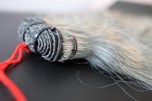 Salt & Pepper Wavy Natural Gray Indian Raw Hair Bundles - 10 Inch Variation of This Listing