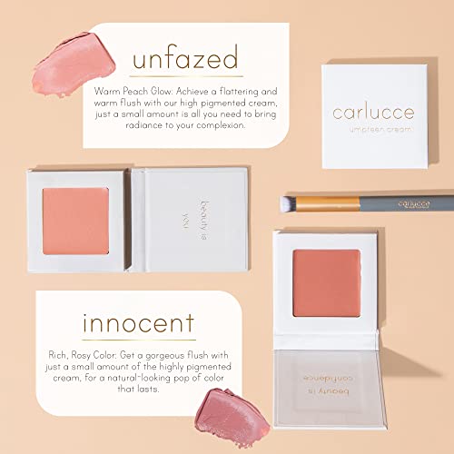 Carlucce Umpteen 3-in-1 Vegan Multi-Use Cream Color Palette (Innocent) ? Makeup & Skincare in One ? High-Pigment, Blendable Formula for Lips, Cheeks & Eye Base ? Clean & Cruelty-Free