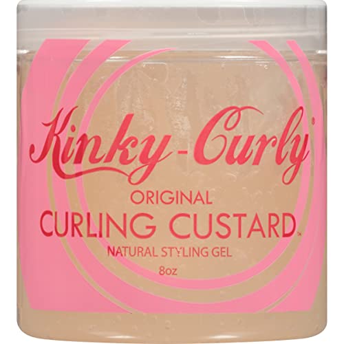 Kinky Curly Curl Custard Gel - 8oz Definition & Frizz Control for Textured Curls