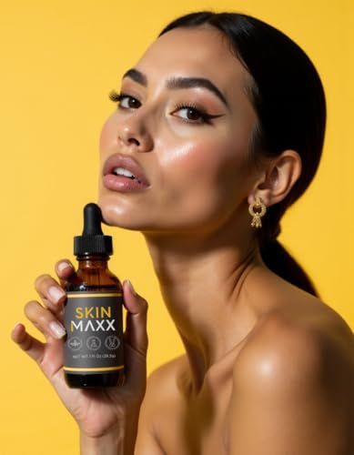 Skin Maxx Organic Face Oil with Castor, Rosehip & Black Seed Oil - 2 Fl Oz, Anti-Aging Moisturizer for Glowing Skin