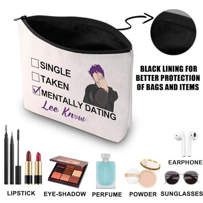 JNIAP Stay Lee Makeup Bag Lee Leebit Gifts Single Taken Mentally Dating With Lee Gifts Stay Member Gifts (WITH LEE mb)