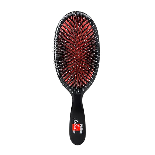 Phillips Brush Select Large Oval Cushion Hair Brush with Boar Bristles